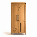 Holzschrank mit zwei Türen und geraden Linien 90 x 60 x 180cm in heller Eiche